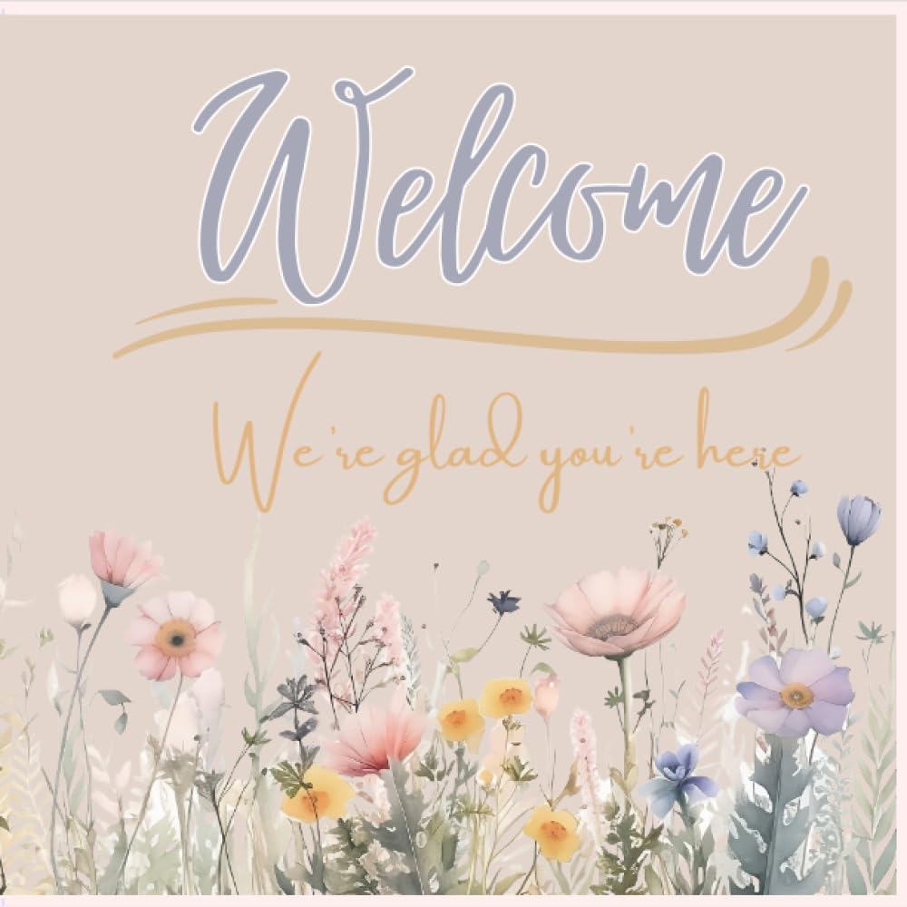 pastel guest book for vacation Home, visitors guest - log Guest book -8.5 x 8.5 Inch: Personalized Wedding Guest Book Wildflower Wedding Guest Book... wedding guest book Floral Guest Book Guest baixar o livro de graça