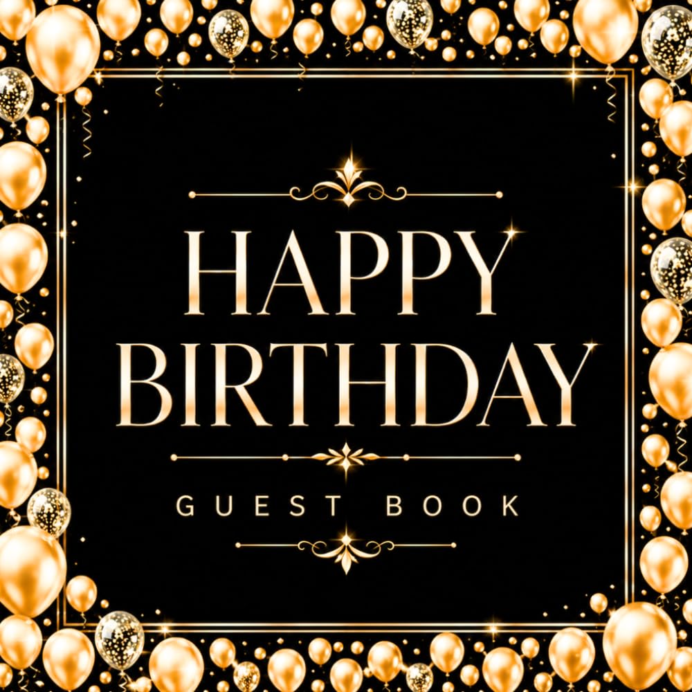 ler totalmente Happy Birthday Guestbook: Party Message Logbook with Gift Tracking & Photo Pages Keepsake for Friends and Family to Share Best Wishes