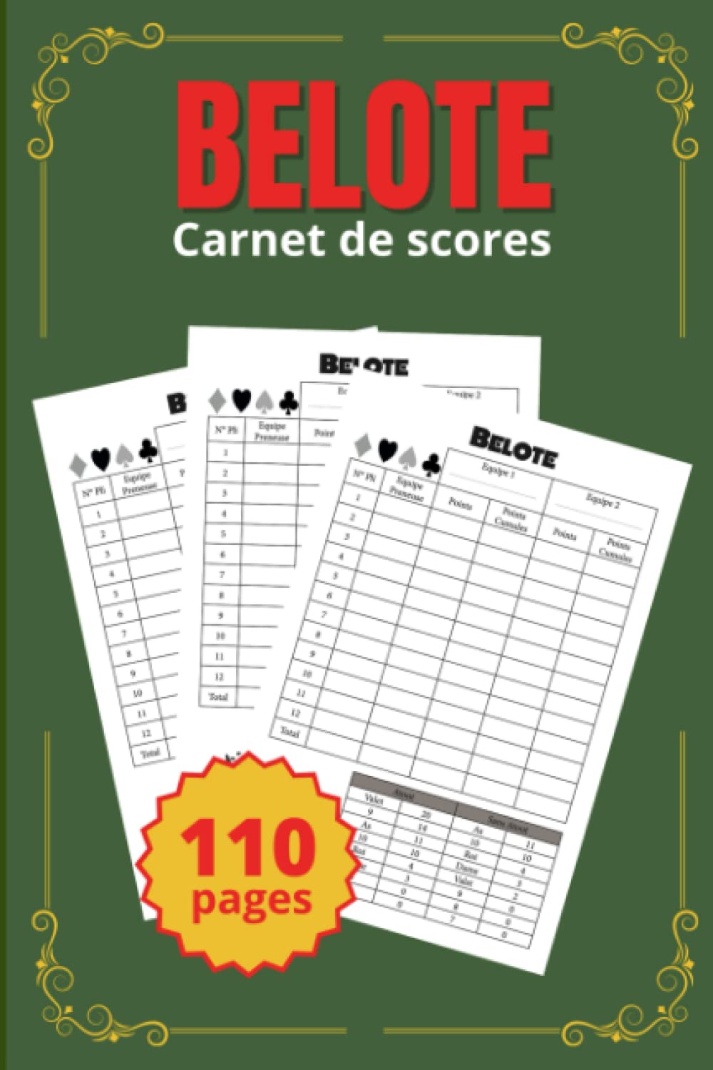 Carnet de score Belote (French Edition) baixar livro de graça