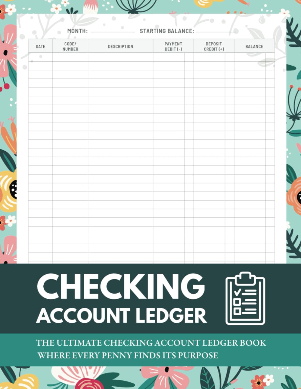 Checking Account Ledger Book for Bookkeeping: Check and Debit Card Register Log - Payment Record Notebook, Transactions, and Balance baixar livro de graça
