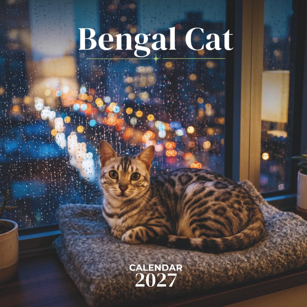Bengal Cat Calendar 2027: Athletic Felines with Rosette Spotted Coats in Cozy Interiors and Outdoor Settings | Dated Monthly Layouts | 8.5 x 8.5 Inches baixar o livro de graça