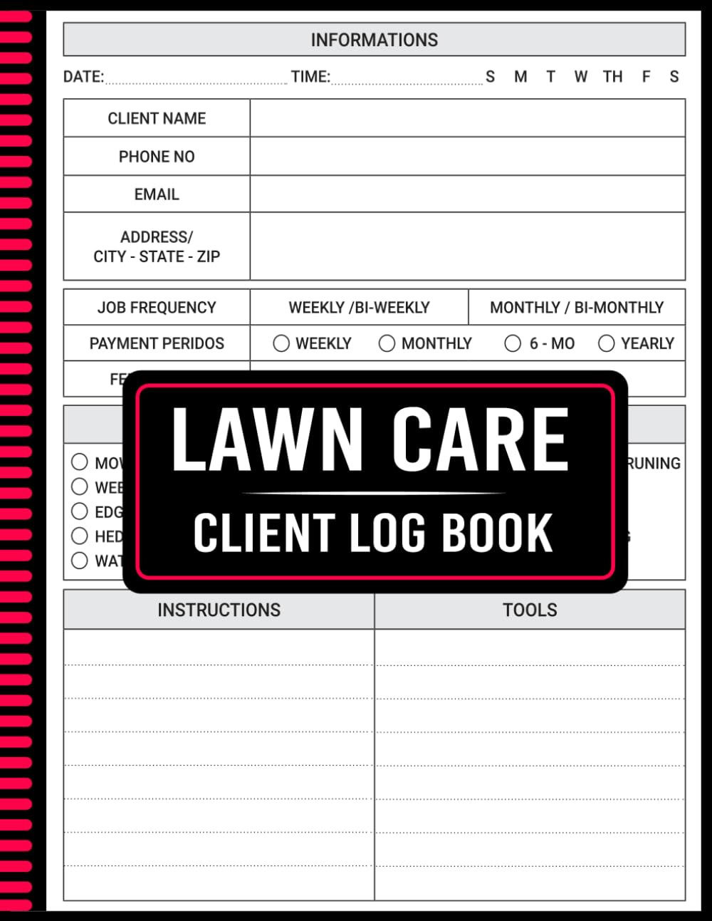 Lawn Care Client Log Book: Stay Organized with Job Records, Client Info, and Service Notes baixar livro de graça