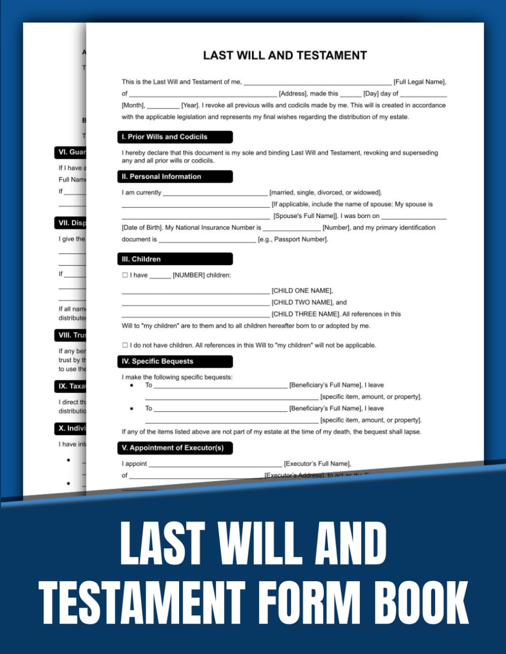 ler totalmente Last Will Form Book: 25 Forms to Secure Your Legacy | 8.5 x 11 inches.