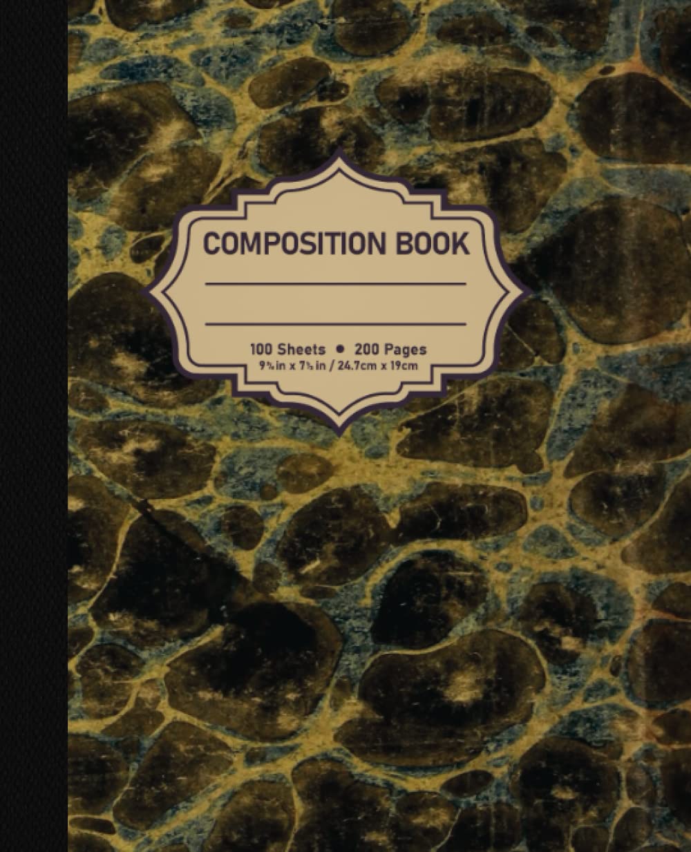 ler totalmente Vintage Antique Composition Notebook: College-Ruled Book, 200 Pages For Students, Large Size 7.5 x 9.25, Aesthetic Journal For School, College, Office, Work, Projects