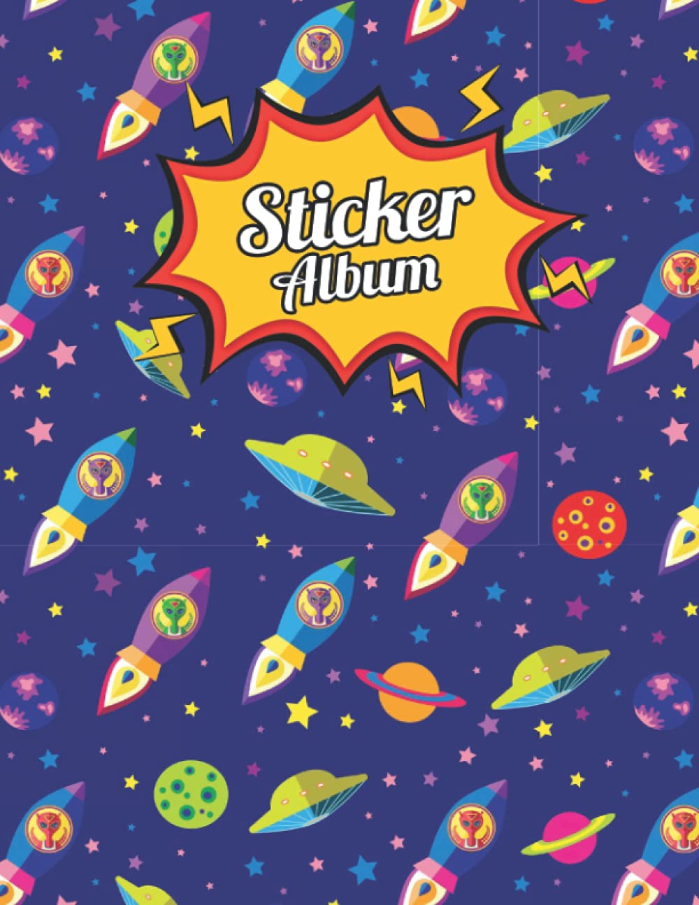 ler totalmente Space Sticker Album: Space, Blank Sticker Book, | Size 8.5 x 11 | 120 Pages, Sticker Collection Book for Kids, who loves Space.