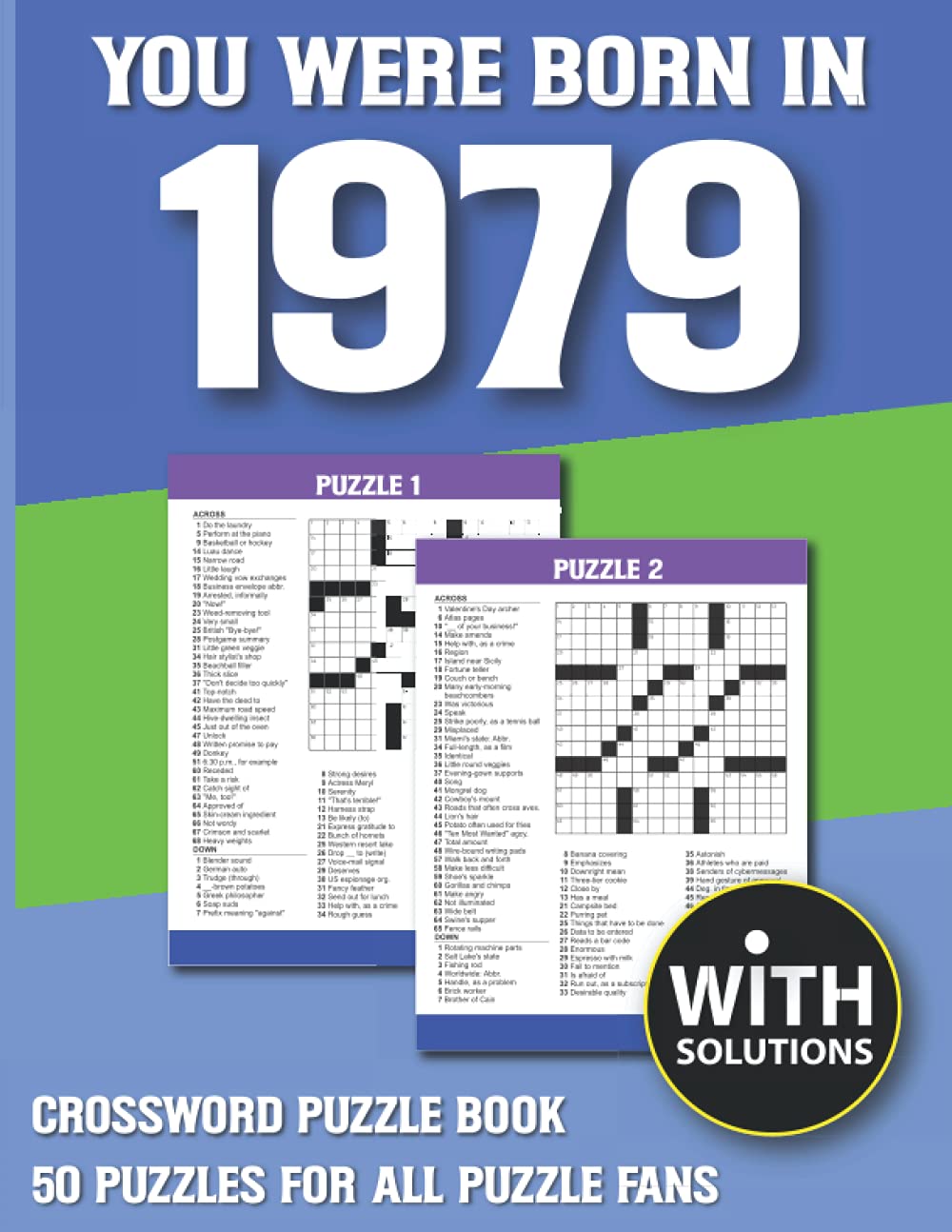 ler totalmente You Were Born In 1979: Crossword Puzzle Book: Crossword Puzzle Book For Adults & Seniors With Solution