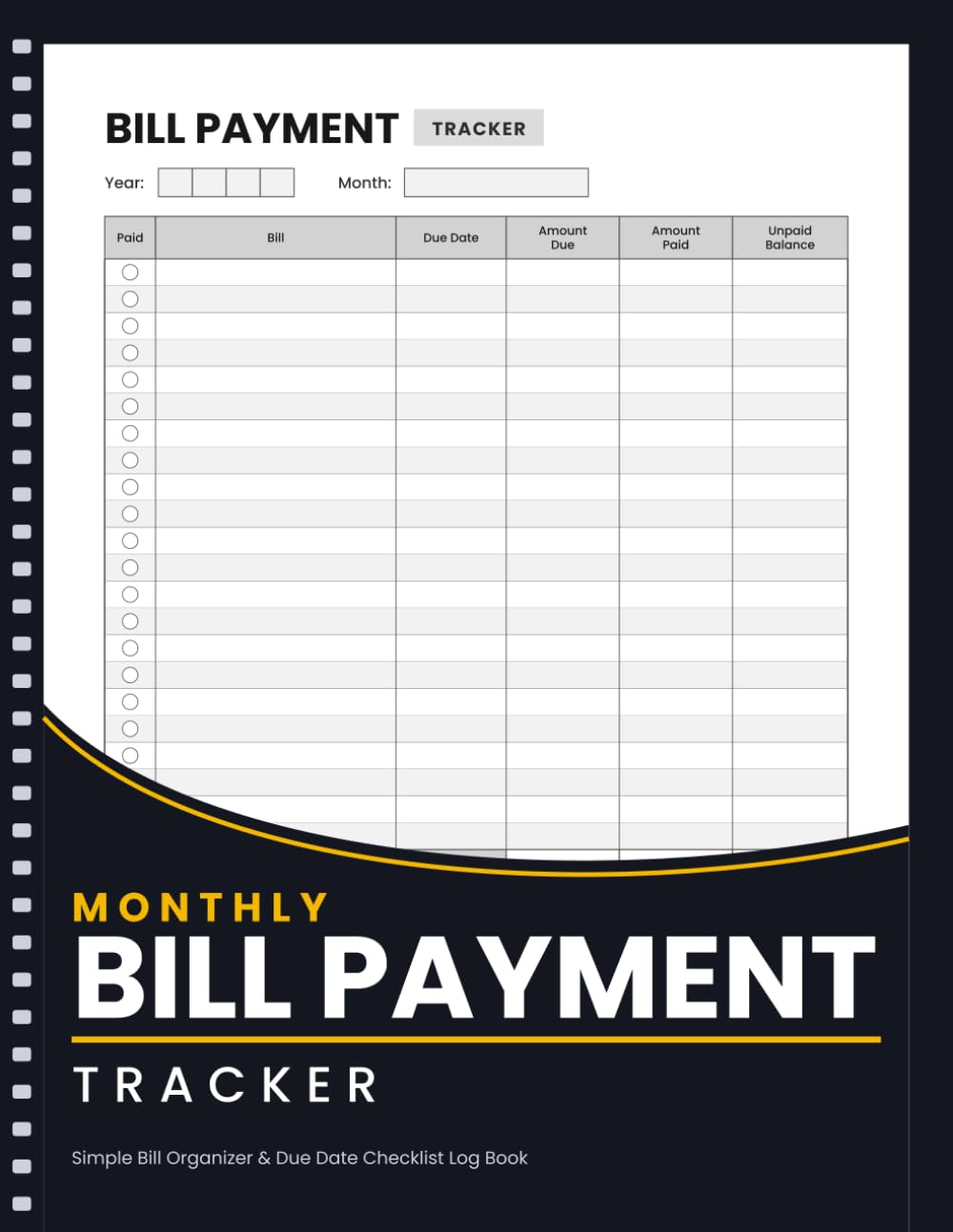 capítulo por capítulo baixar Monthly Bill Payment Tracker: Simple Bill Organizer and Due Date Checklist Log Book for Personal and Household Expenses – 8.5" x 11", 100 Pages (Daily Life Trackers)