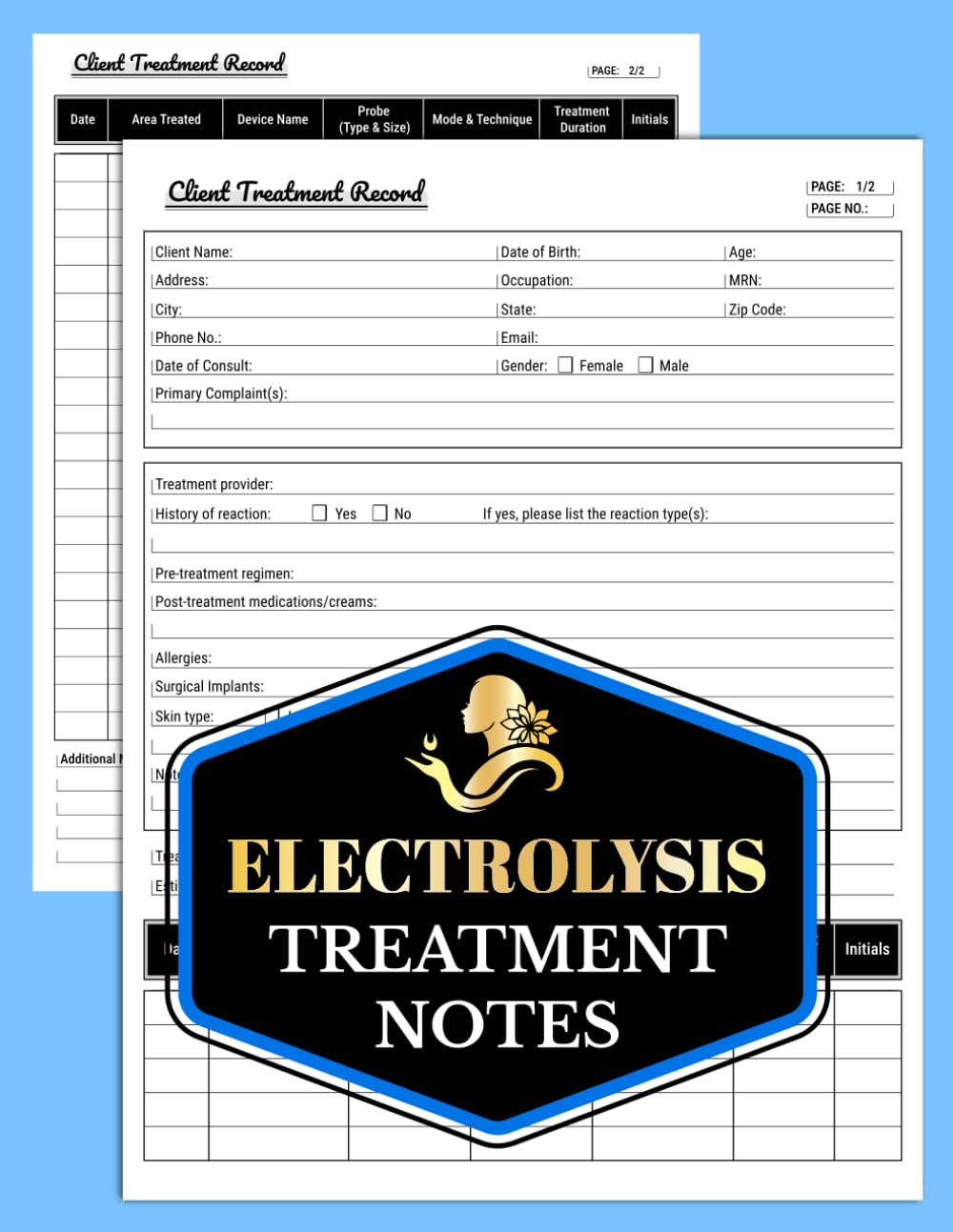 Electrolysis Treatment Notes: Hair Removal Client Record System for Med Spa | Track Sessions, Probe Types, Techniques & Progress | Includes a Quick Index, 120 Pages baixar o livro de graça