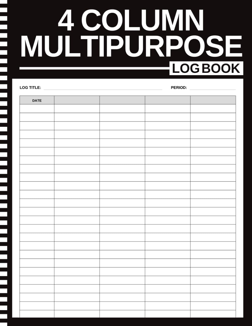 4 Column Multipurpose Log Book: Customizable Four-Column Record Notebook with Index, Page Totals & Monthly Summary | Income, Expenses, Time, Inventory & Data | 8.5 x 11 | 120 Pages baixar livro de graça