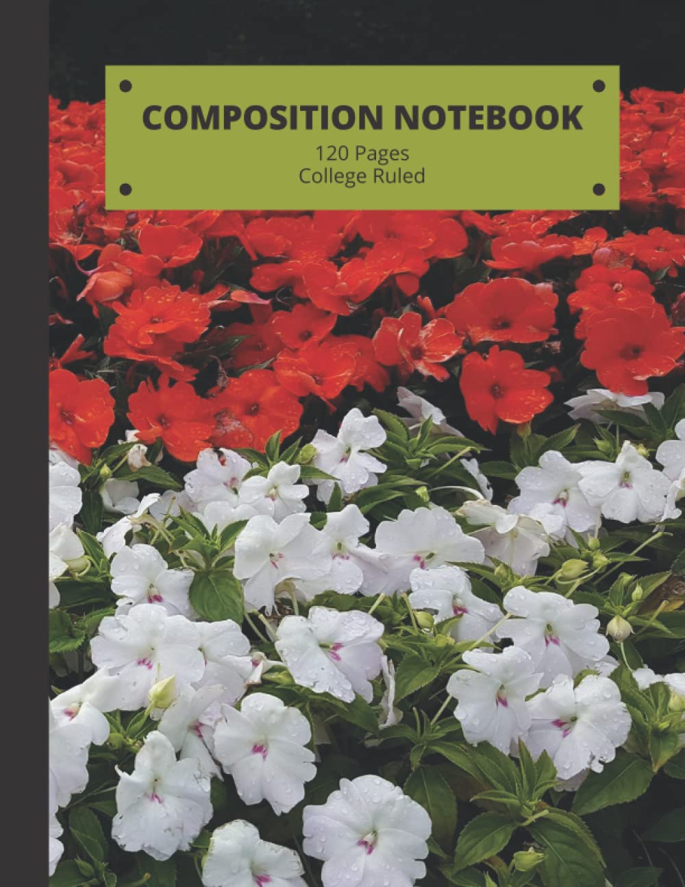 ler totalmente Composition Notebook: Blanket of Impatiens, Flowers, Colorful, Red & White Theme Book - College Ruled, Lined Notebook for Teens and College Students