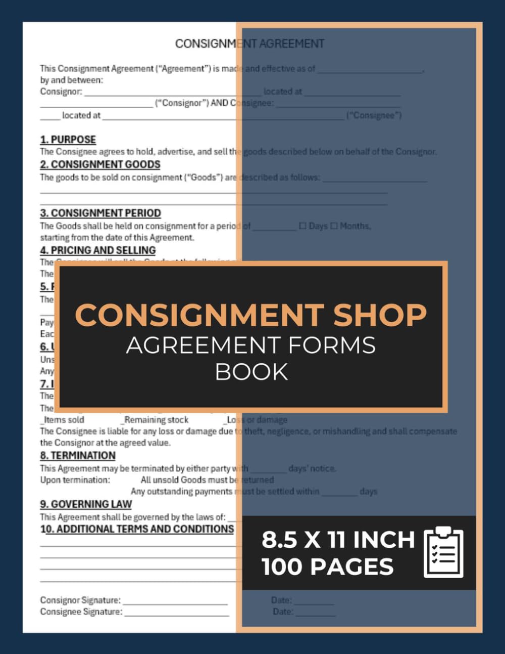 Consignment Shop Agreement Forms Book: Consignment Contract Form | Standard Consignor-Consignee Contract For Retail / Reselling Business | 50 Forms baixar o livro de graça