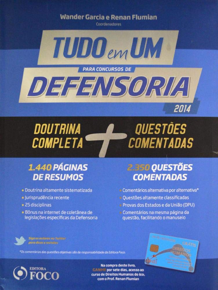 Tudo em um Para Concursos de Defensoria: Doutrina Completa e Questões Comentadas baixar o livro de graça