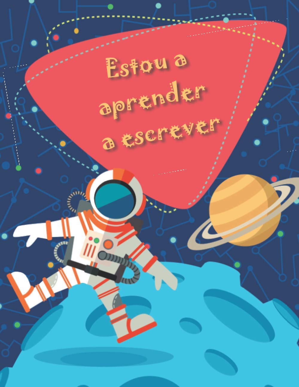 Estou a aprender a escrever: Caderno forrado com uma linha central especial pontilhada para aprender a escrever bem. Para o jardim de infância e muito mais. (Portuguese Edition) baixar o livro de graça