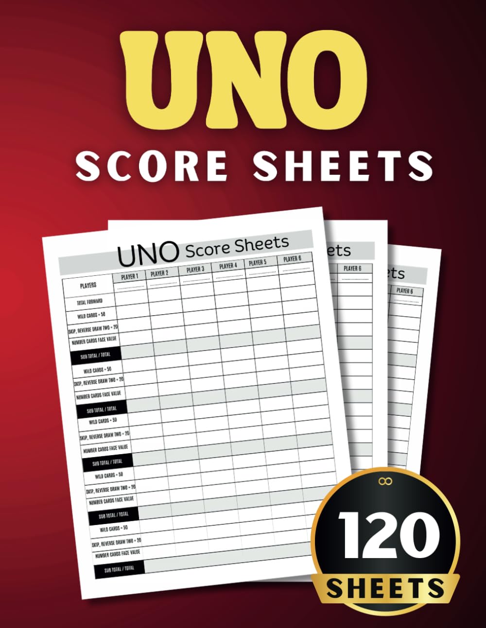 capítulo por capítulo baixar Uno Score Sheets: 120 Large Print Score Pads For Scorekeeping, Uno Game Cards with Size 8.5 x 11 inches