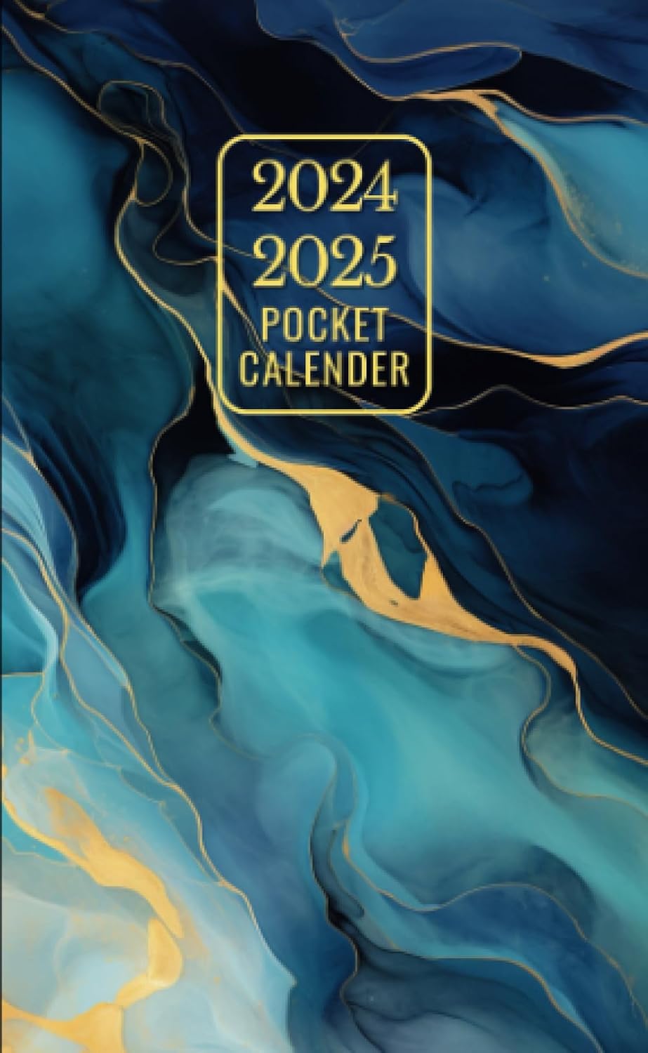 capítulo por capítulo baixar Pocket Calendar 2024-2025 For Purse: Small 2 Year Monthly Agenda Tracker & 24 Month Calendar - Blue Gold Marble Cover (4" x 6.5" Size)