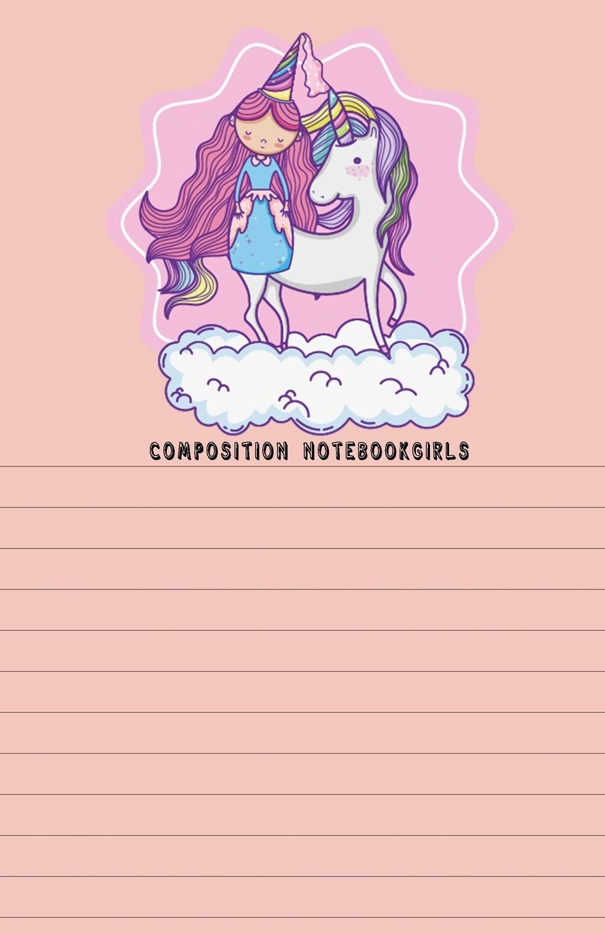Composition Notebookgirls: Dual Design Half Wide Ruled and Half Blank on the same page for Creative Sketchbook Drawing or Doodling & Writing Journal... Cute Magic Princess with Unicorn Theme baixar livro de graça