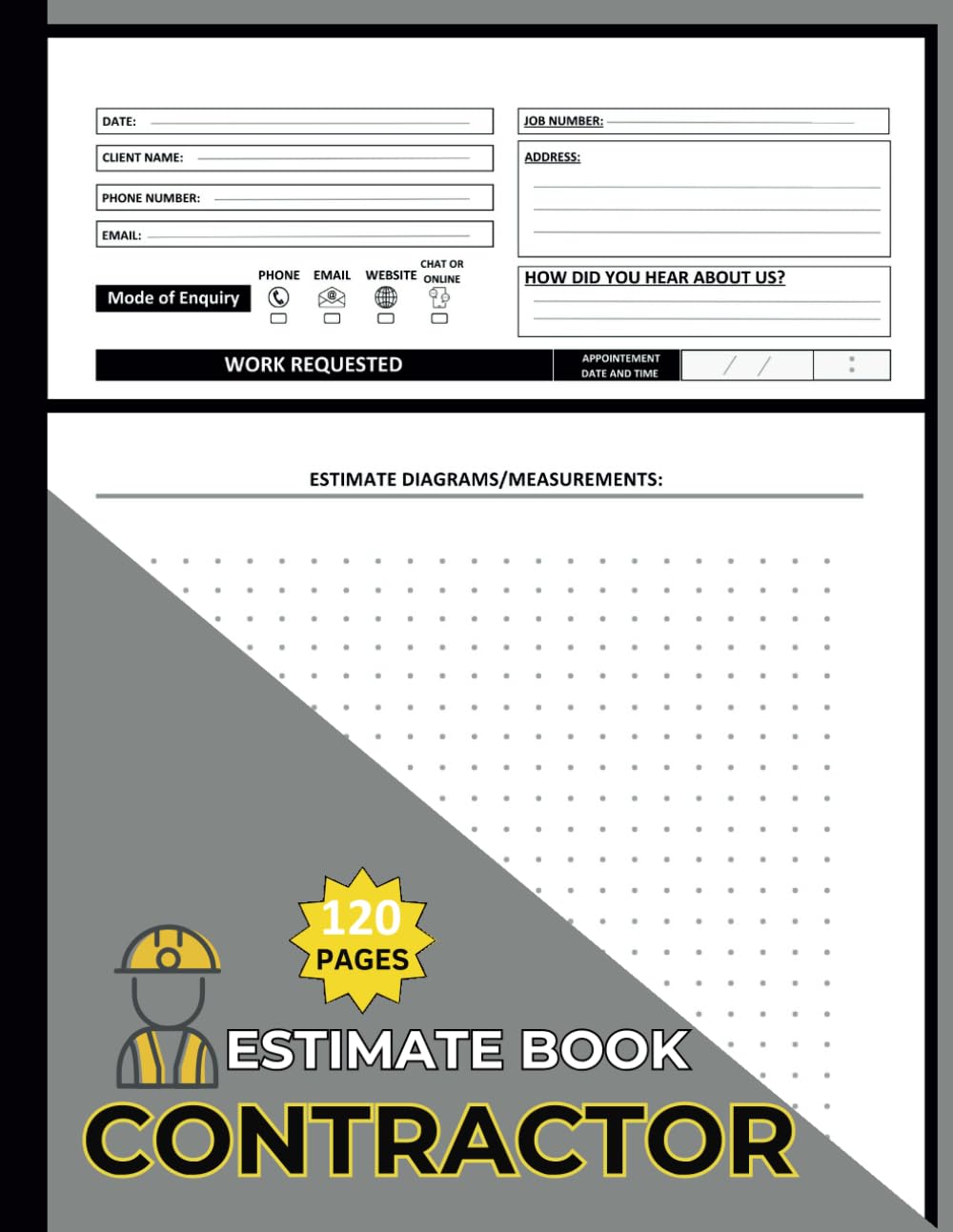 ler totalmente Estimate Book Contractor: Quote management with client details, activity log, and point chart