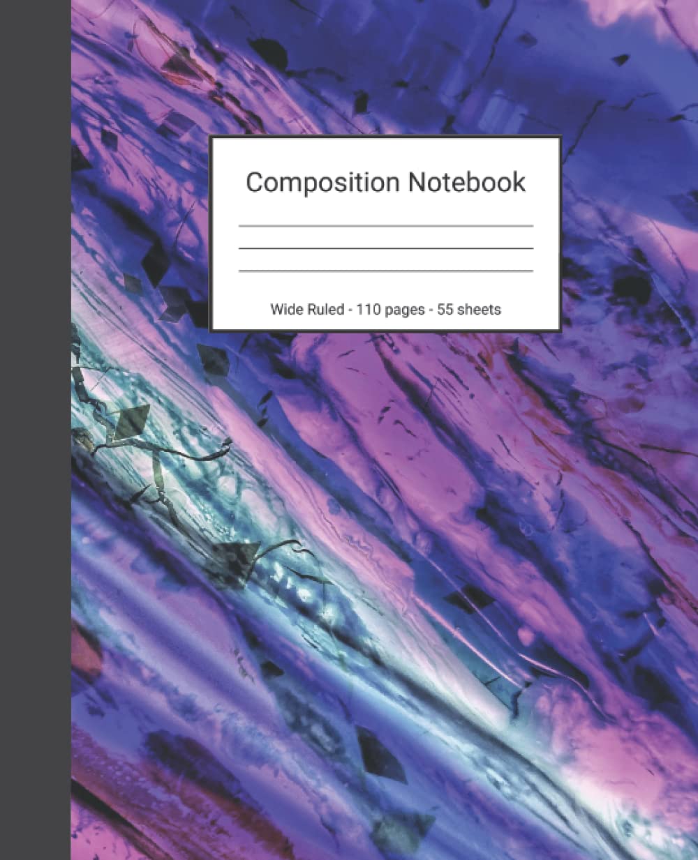 Composition Notebook: Wide Ruled Paper Notebook Journal - Blue And Purple Design - Blank Wide Lined Workbook baixar livro de graça