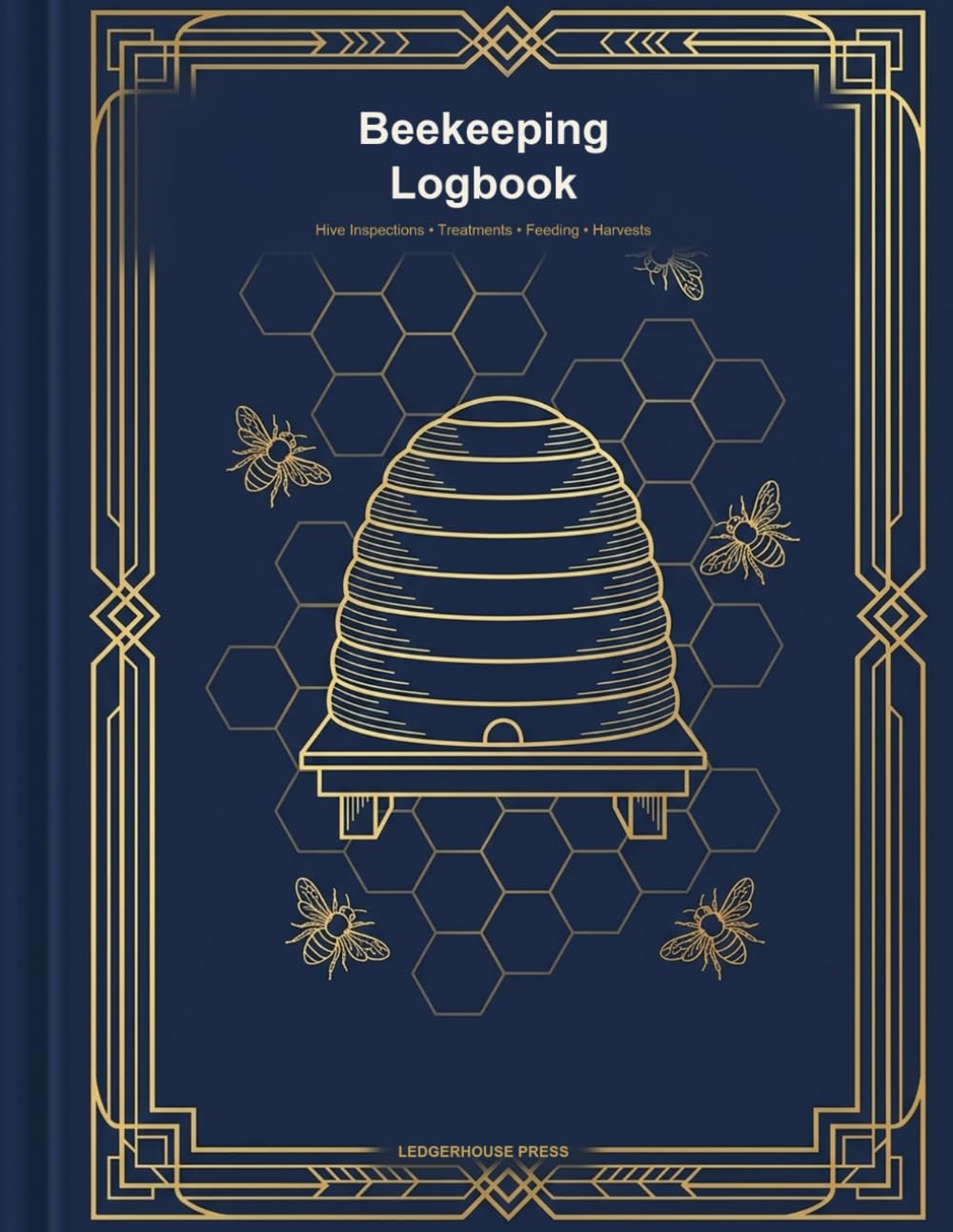 ler totalmente Beekeeping Logbook: Hive Inspection Log Book & Apiary Journal for Up to 6 Hives — Track Queens, Brood, Mite Counts, Treatments, Feeding & Honey Harvests | Large 8.5x11 Beekeeper's Record Book