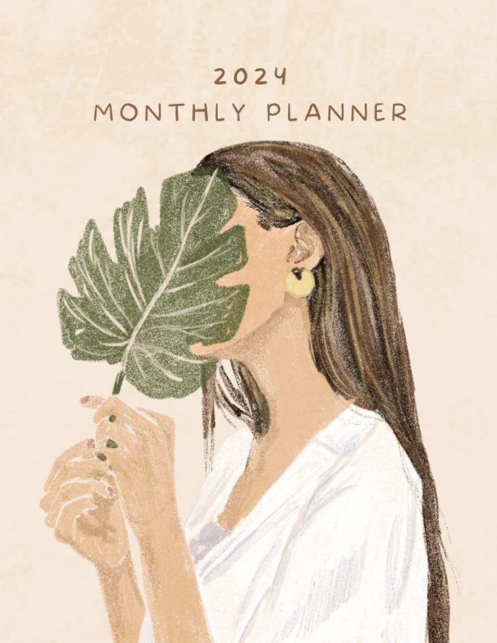 2024 Monthly Planner For Women: Large one Year Planner From Jan 2024 - Dec 2024 | 8.5" x 11": (Abstract Women Cover) baixar o livro de graça