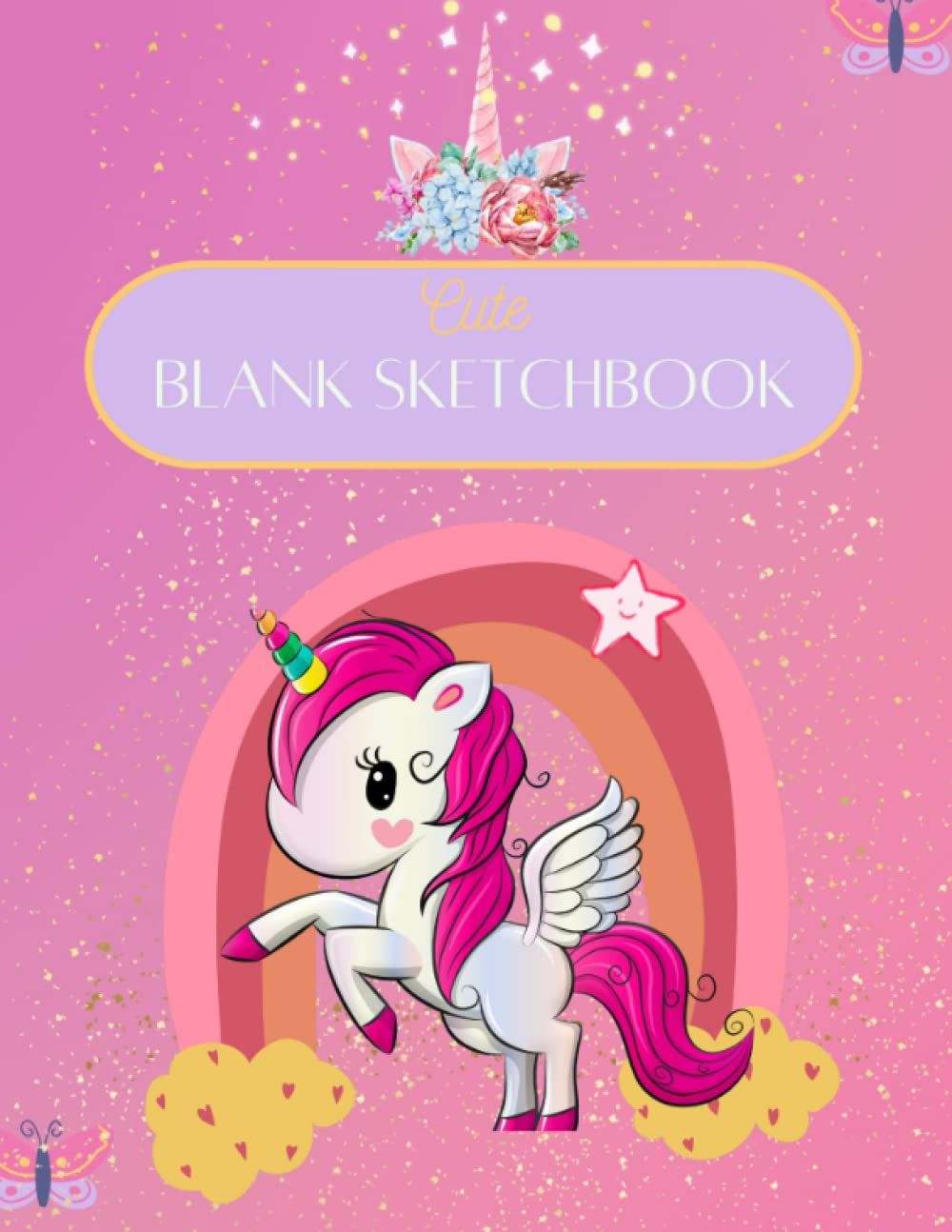 ler totalmente Cute unicorn sketchbook: Pink girly sketchbook