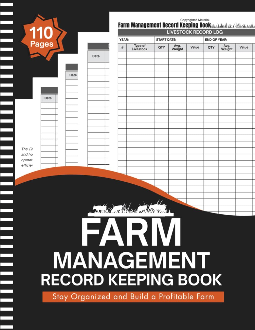 capítulo por capítulo baixar Farm Management Record Keeping Book: Complete Farm Planner & Ledger | Livestock Records, Equipment Inventory, Repair Logs, Expense & Income Tracker | 8.5" x 11" Inches, 110 pages