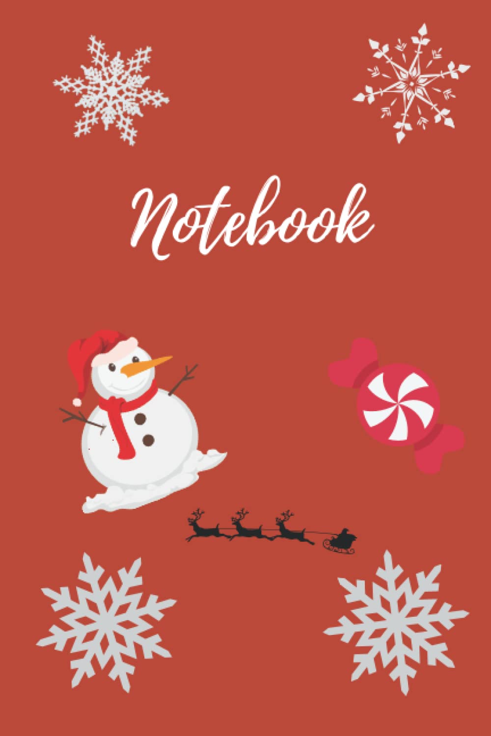 Notebook: Retro Styled Christmas Theme Blank Line Notebook baixar livro de graça