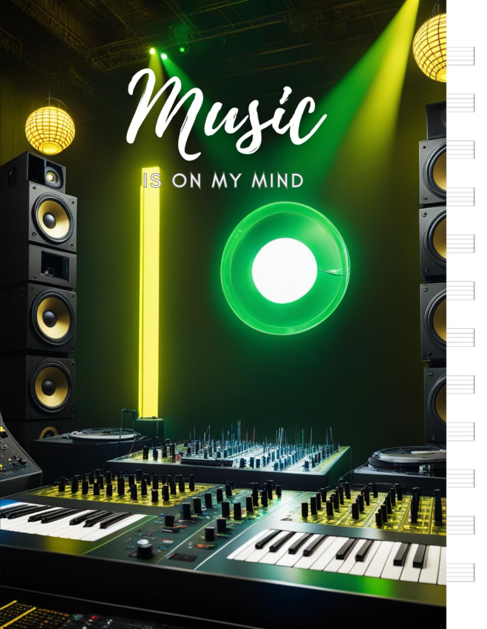 capítulo por capítulo baixar Music Is On My Mind: Piano Blank Sheet Music, Standard Music Staff Paper and Ruled Notebook for Songwriters, 120 Pages 8 X 11 inches (21 cm X 27 cm), White Paper, artistic cover