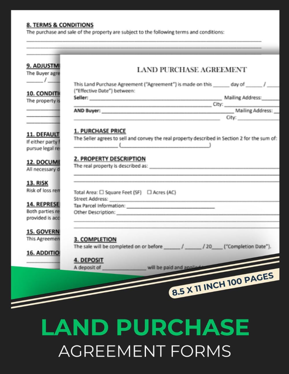 Land Purchase Agreement Forms: Property Purchase Contract Between Buyer & Seller | Land Purchase Agreement Form Book | 50 Forms baixar o livro de graça