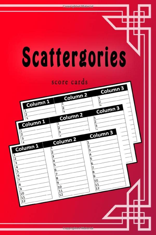 Scattergories score cards: score keeping log book for Scattergories games score cards. baixar o livro de graça