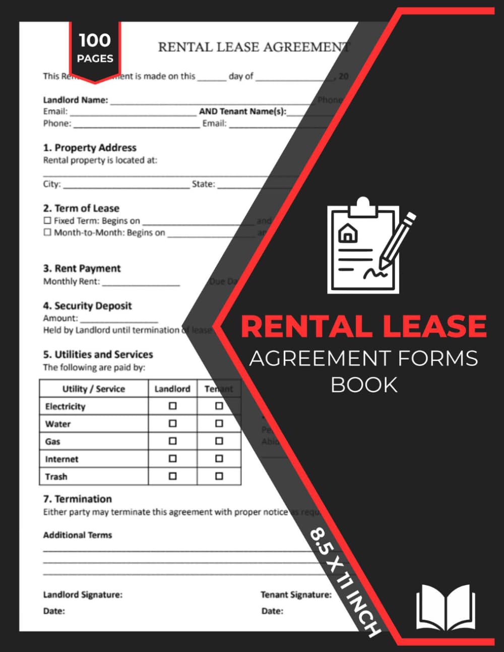 ler totalmente Rental Lease Agreement Forms Book: Month-to-Month or Fixed-Term Agreements | Rental Contract Form Between Landlord and Tenant | 50 Forms