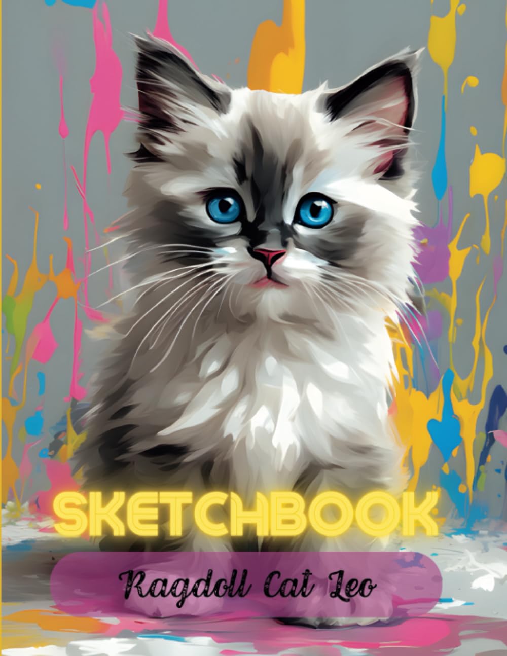 Kawaii Cat Sketchbook: Cute Ragdoll Cat Leo Sketch book for Children, Girls, Boys and Artist kids To Drawing and Sketching or Doodling, 110 Blank Pages of 8.5x11: Cat Lover, Kitten Abstract Cover baixar livro de graça