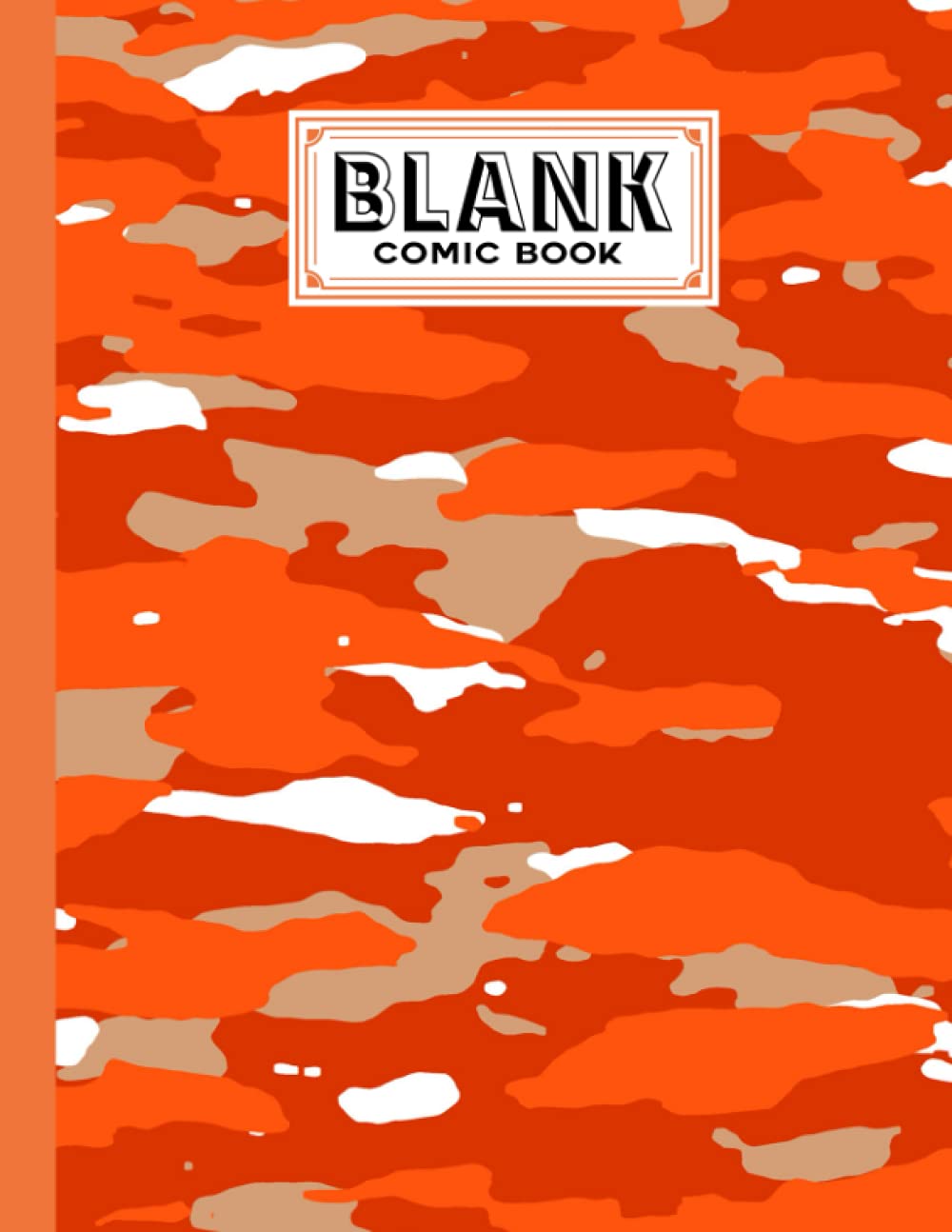 ler totalmente Blank Comic Book: Camouflage Orange Cover, Create Your Own Story, Journal, Notebook, Sketchbook for Kids and Adults, 120 Pages - Size 8.5" x 11" Notebook by Natalia Horn