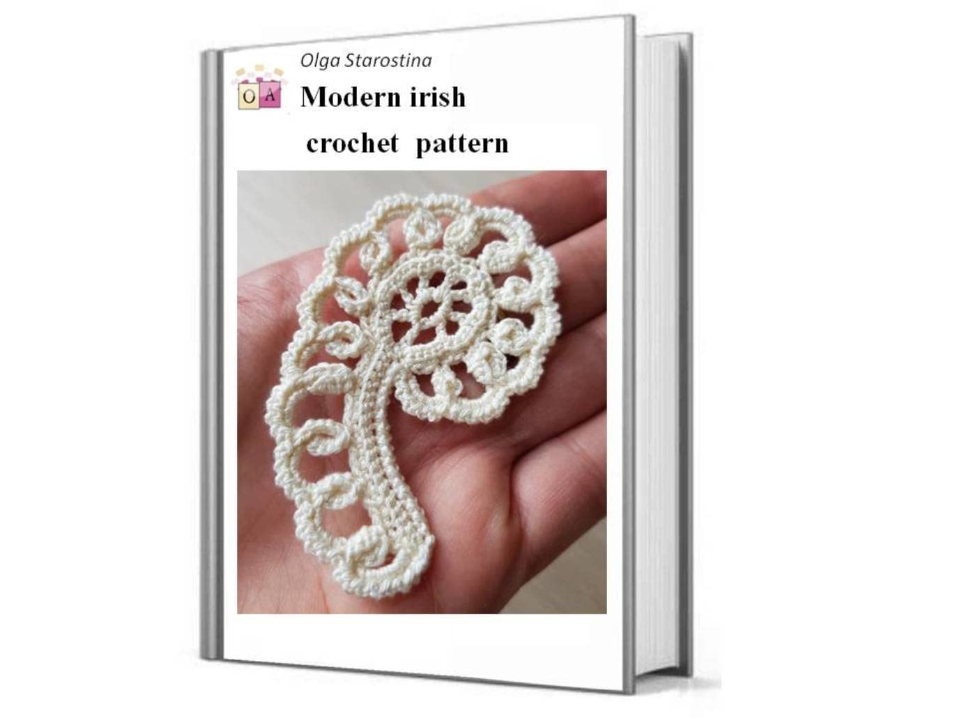 Openwork scroll with arches crochet pattern (Modern Irish Crochet Lace Pattern) (English Edition)