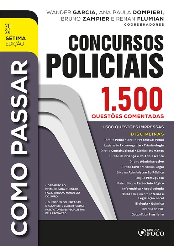 capítulo por capítulo baixar Concursos Policiais: 1.500 Questões Comentadas - 7ª Ed - 2024