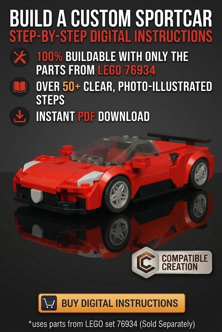 ler totalmente MOC - Red Sport Car: Alternative Build for 76934: Step-by-Step Building Instructions — Use Only the Bricks from Your Existing (Second Life: 76934 Builds Series Book 3) (English Edition)