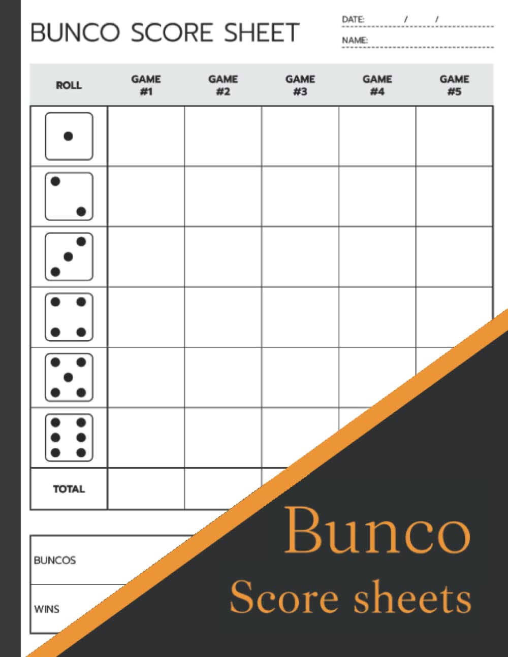 ler totalmente Bunco Score Sheets: 120 Score Pads For Bunco Dice Game, Score Keeping Book for Bunco Lovers and Players (8.5x 11")inches.