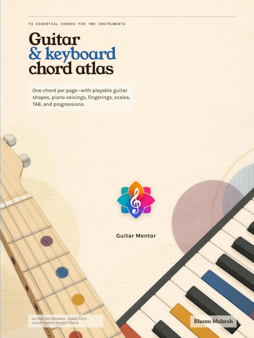 Guitar & Keyboard Chord Atlas: 72 Essential Chords for Two Instruments: Guitar Shapes, Piano Voicings, Fingerings, Scales, TAB and Progressions baixar o livro de graça