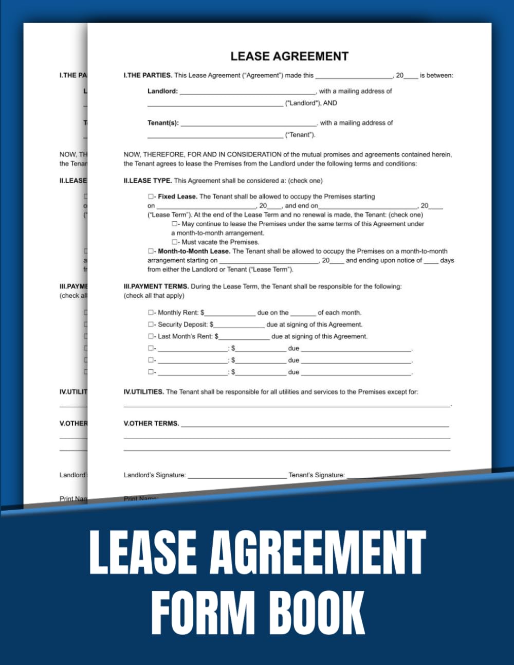 Lease Agreement Form Book: 50 Legally Compliant Templates for Landlords and Tenants | 8.5 x 11 inches. baixar o livro de graça