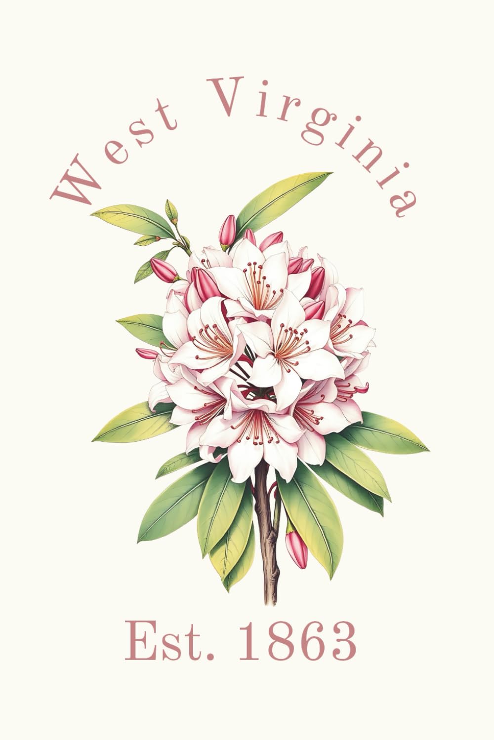 West Virginia State Flower, Rhododendron (Rhododendron maximum) Notebook, Journal, Gift for Women, Teens, Girls, Young Adults, Nature Lovers, West Virginia Natives: 120 white lined pages, 6"x9" baixar livro de graça