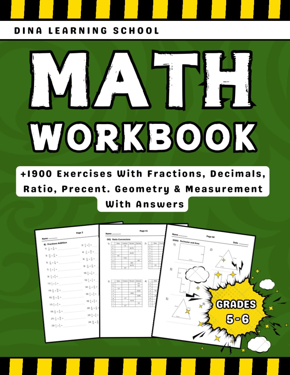 Math Workbook Grades 5-6 Fractions, Decimals, Ratio, Percent, Geometry & Measurement: With Over 1900 Exercises With Answers baixar o livro de graça