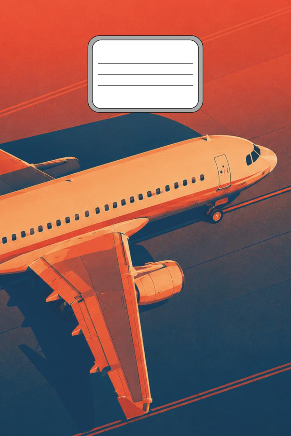 ler totalmente Aerial View Aviation Notebook: Bird's-Eye Duotone Airliner Cover, 120 Lined Pages, 6x9 Inches - Bold Graphic Journal for Aviation Lovers