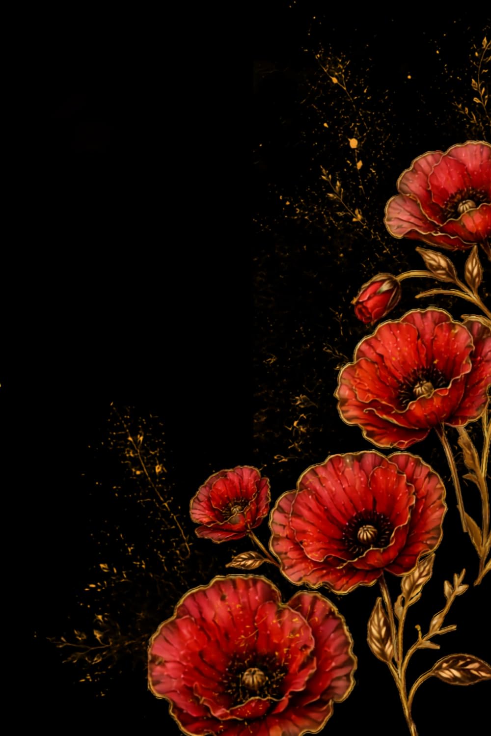 capítulo por capítulo baixar The Gilded Poppy Notebook: Elegant Lined Journal for Women and Teen Girls With Floral Pattern