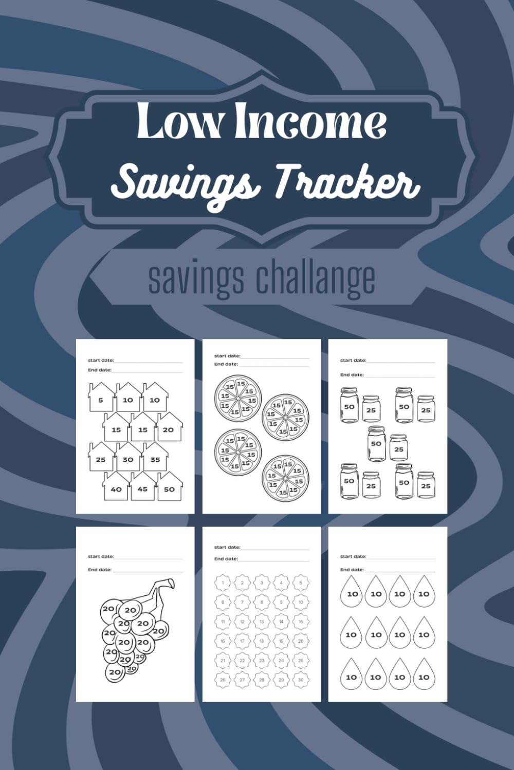 capítulo por capítulo baixar Low income savings tracker challenge book: Simple savings tracker for everyone - daily, weekly or monthly interactive challenge