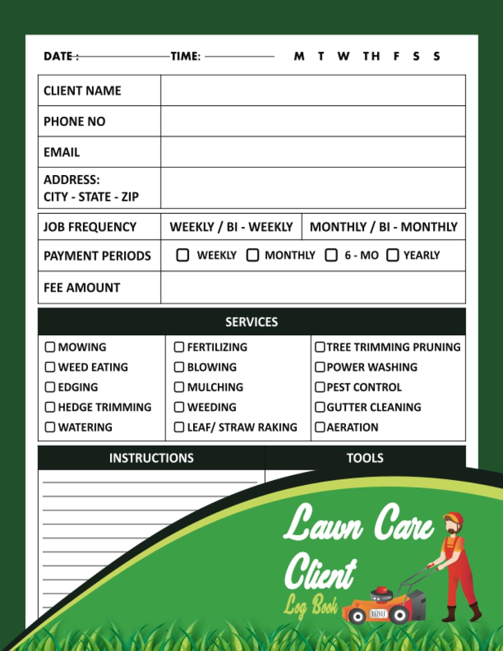Lawn Care Client Log Book: Lawn Care Book For Special and Lawn Care and Landscaping Companies | Record & Tracker All Your Clients Data, Appointment, and More. baixar livro de graça