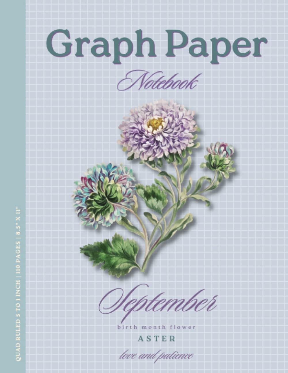 Graph Paper Notebook: September's Asters: A Grand Birth Month Flower Notebook for Students, Writers and Professionals | 5x5 Quad Ruled Notebook, 110... Floral Journal for All Your Autumn Musings. baixar livro de graça