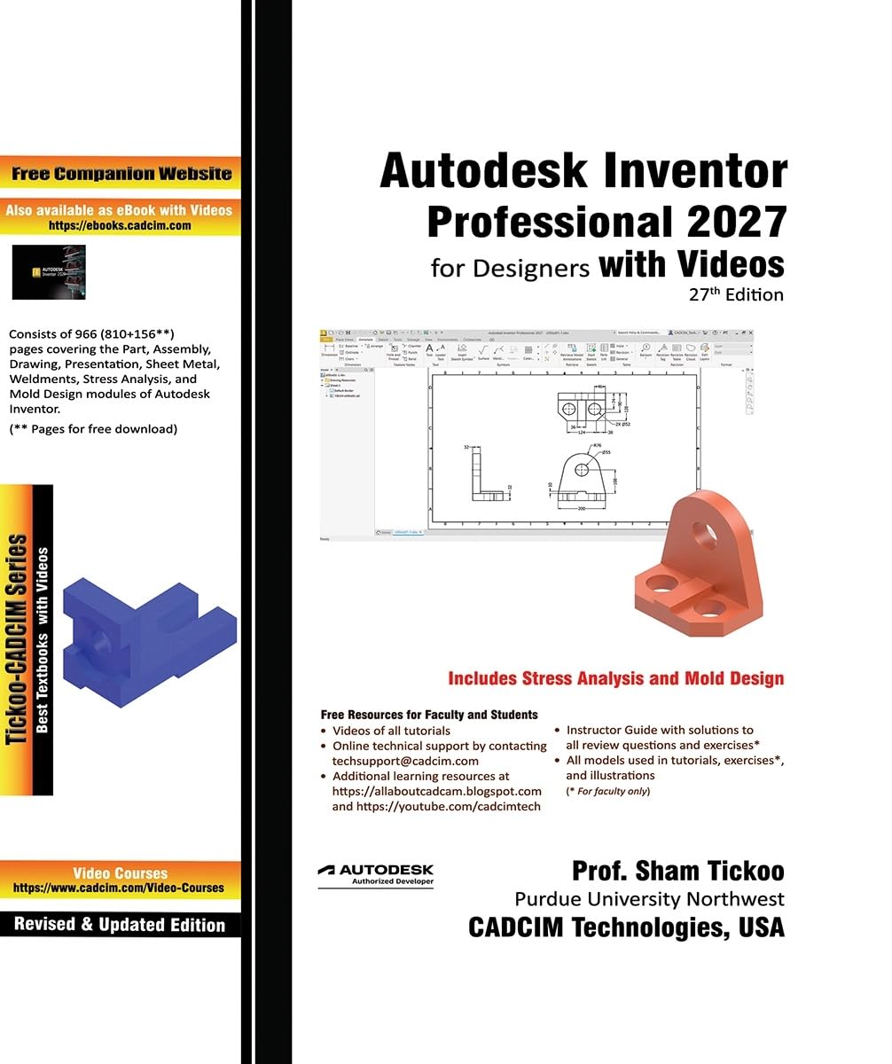 Autodesk Inventor Professional 2027 for Designers with Videos, 27th Edition (English Edition)