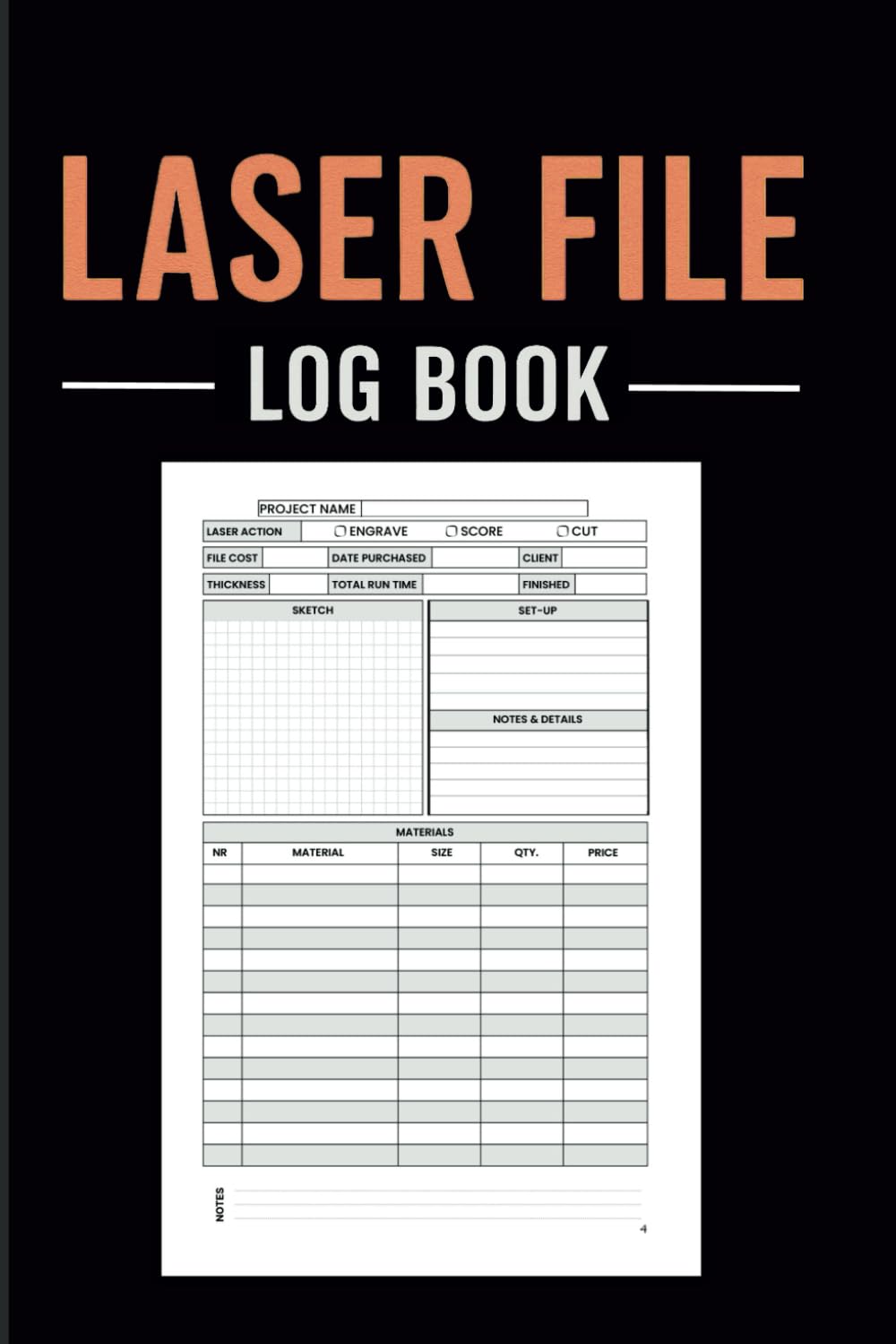 ler totalmente Laser File Log Book: Your personal companion for your creative projects