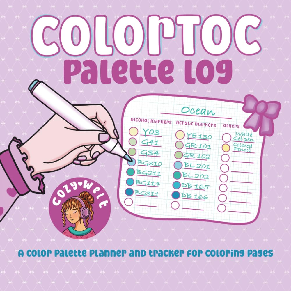 ler totalmente ColorToc Palette Log: A color palette planner and tracker for coloring pages