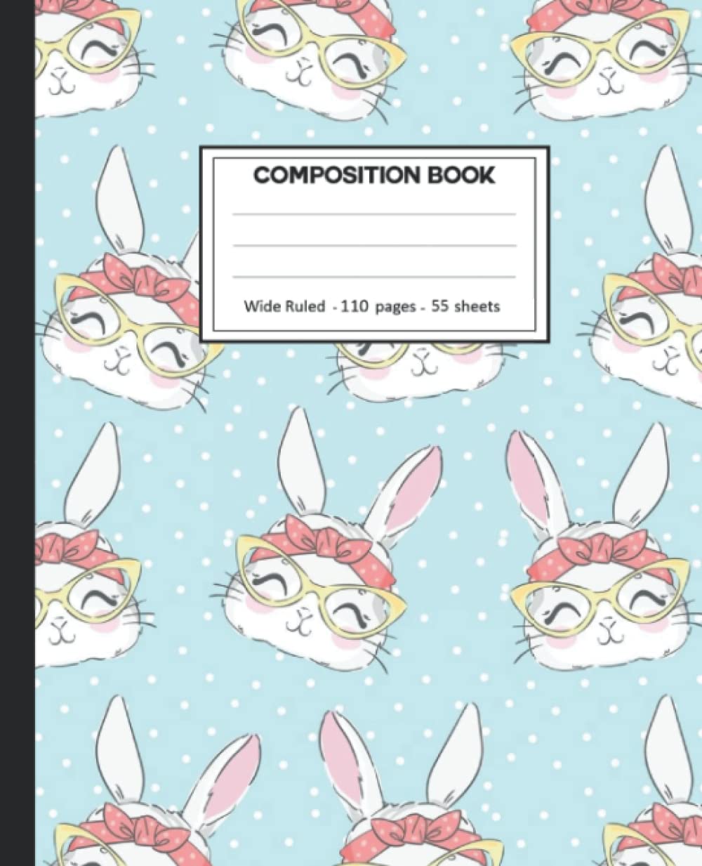 Composition Notebook: College Ruled: 110+ Lined Pages Writing Journal: Rabbits on White. baixar livro de graça